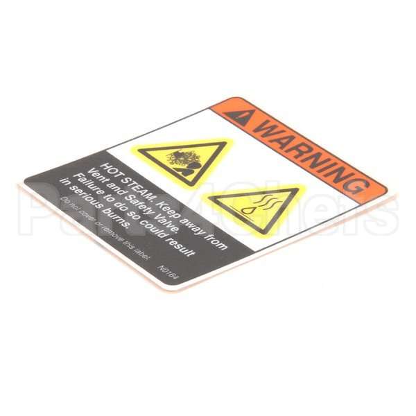 N0164 Compatible BKI Decal, Hot Steam Safety Valve