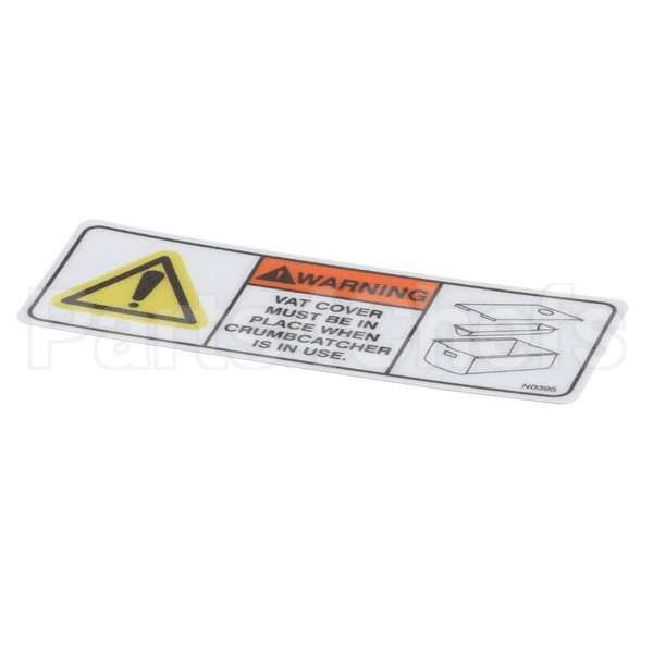 N0395 Compatible BKI Decal, Vat Cover Safety Warn