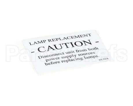 NL22AL Grindmaster Cecilware Label Caution (4) Gb8M