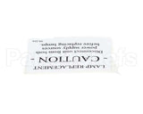 NL22AL Grindmaster Cecilware Label Caution (4) Gb8M