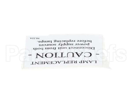 NL22AL Grindmaster Cecilware Label Caution (4) Gb8M