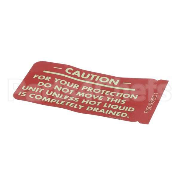 P6095501 Compatible Pitco Caution Sticker