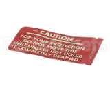 P6095501 Pitco Caution Sticker