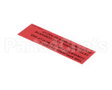 PP10426 Pitco Label,Gas Notice Cvrsn Lp