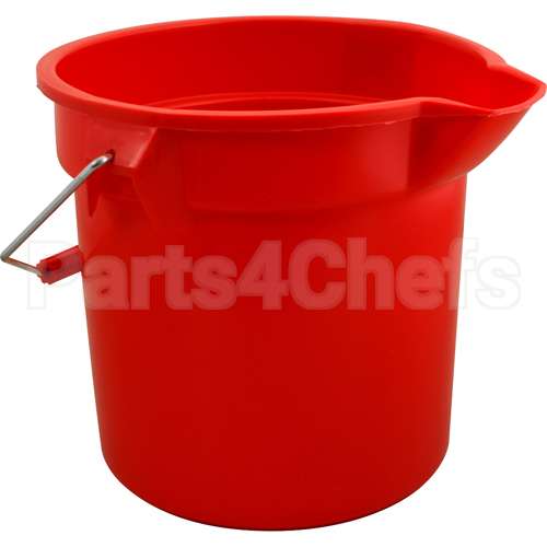RBMD261400RED Compatible Rubbermaid Bucket 14 Qt, 12"Od, Red