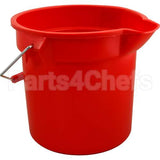 RBMD261400RED Compatible Rubbermaid Bucket 14 Qt, 12"Od, Red