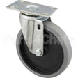 RBMD4501L2 Compatible Rubbermaid Caster, Plate(5"Od, Swvl, Gray)