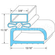 RD1045 Compatible Randell Door Gasket 24-1/4" X 24-1/4"