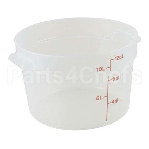 RFS12PP190 Compatible Cambro 12Qt Round Container-190 Semi-Clr