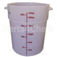 RFS22-148 Compatible Cambro Container Rnd 22Qt -148 Poly/White