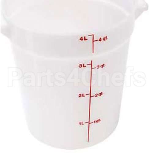RFS4-148 Compatible Cambro Container Rnd 4Qt -148 Poly/White
