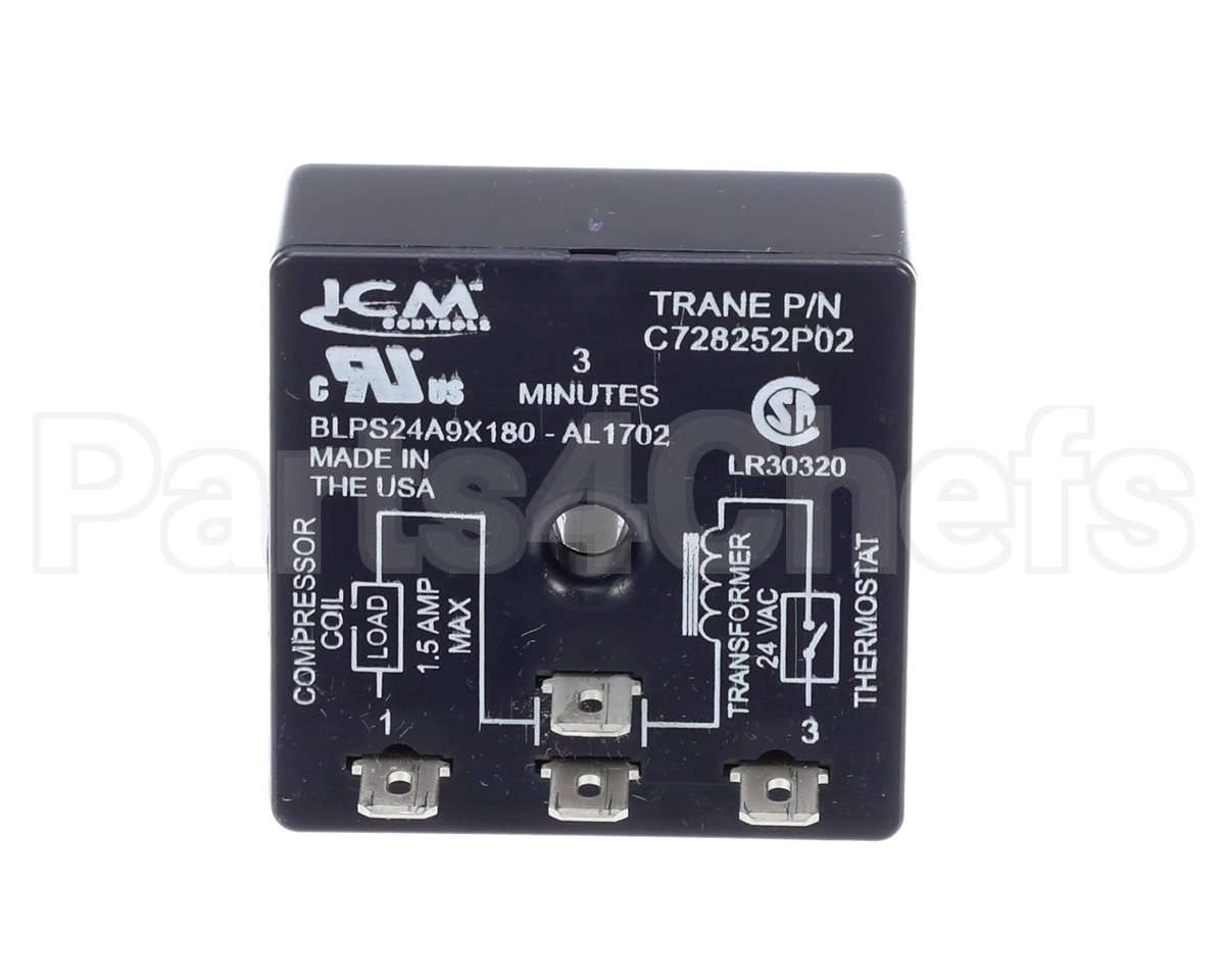 RLY01634 Trane Relay; Time Delay, Sp, 3 Min, .5 Amp, 24