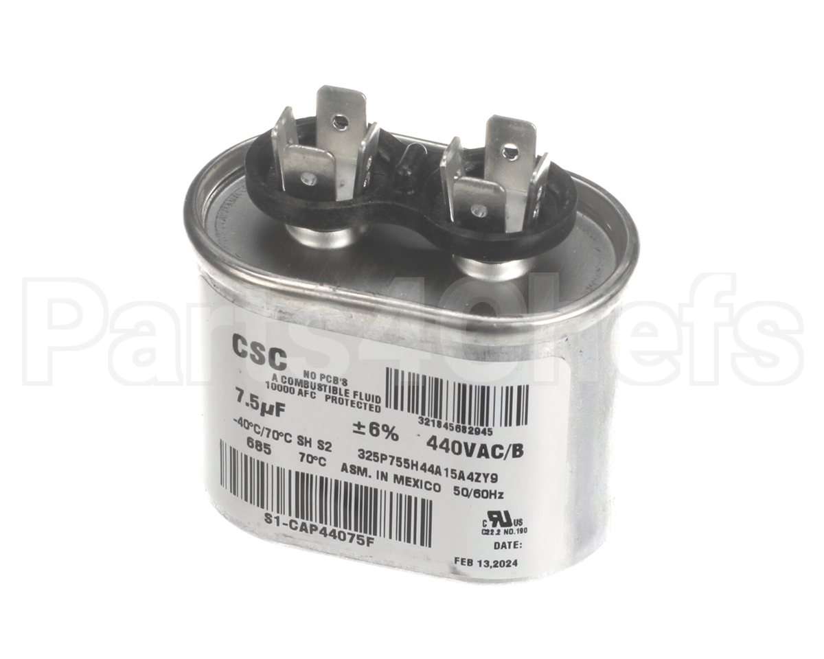 S1-CAP44075F York Capacitor,Run Single,7.5Mfd,440V,Flat