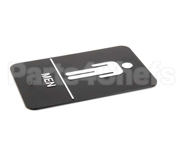 S69B-6BK Update International Braille Plastic Sign 6X9 - Men