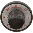 SEP90086 Compatible Delfield Black Knob 2 D, Off-Low-2-6-Hi
