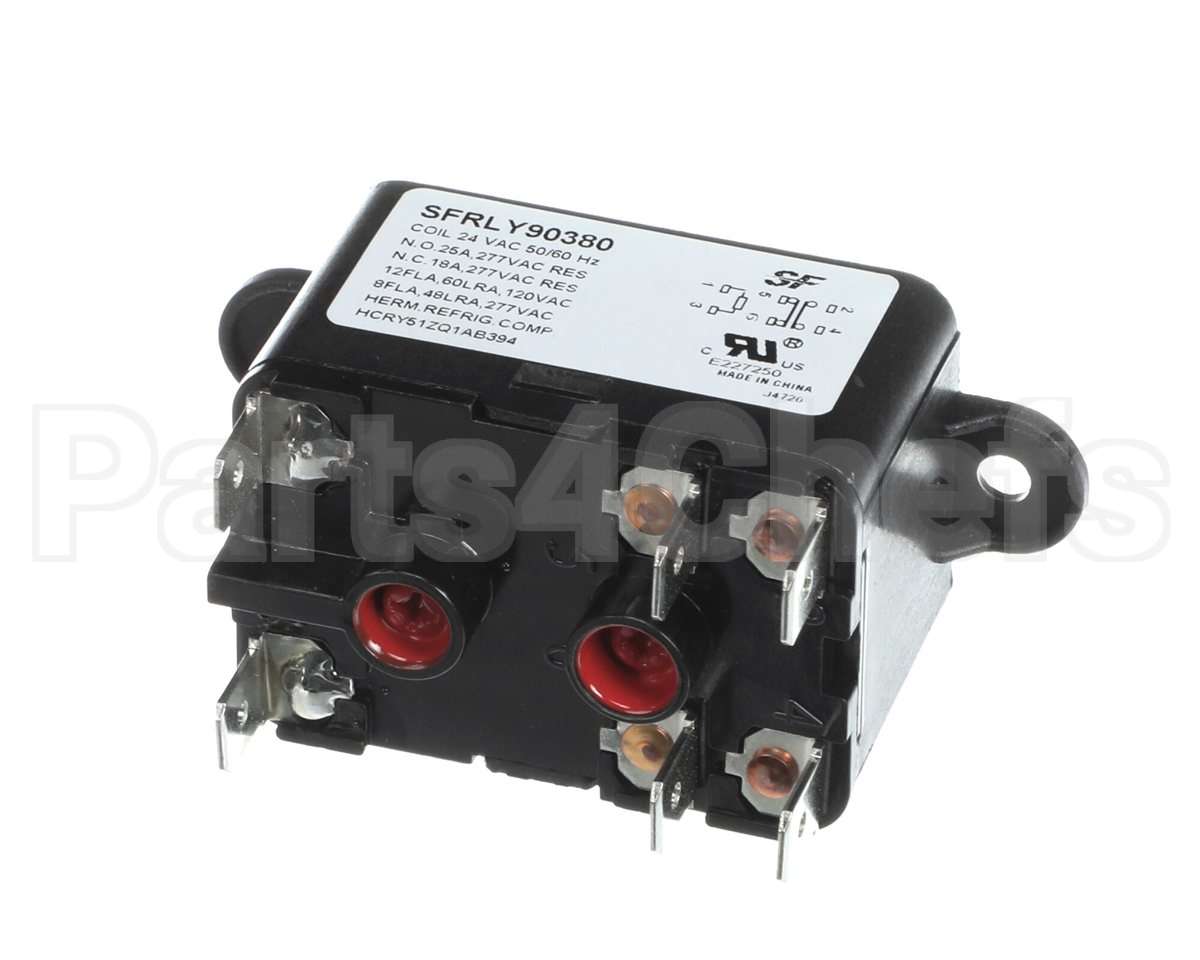 SFRLY90380 Trane Relay; 1No/1Nc, 24 Vac, 50/60Hz, 1/4In