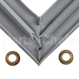 SGASKET-13 H&K International Prep Table Refrig 15.5X23.75