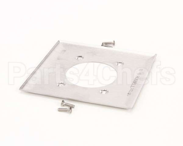 SS703 Hubbell Lighting Cover 2 Gang 2.156" Hole Ss