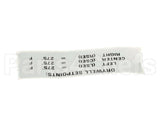 TBP00149 Delfield Label,Drywell Setpoints
