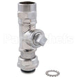 TEE-EZK Compatible TS Brass Tee, Swivel, Ez Install, Chrome