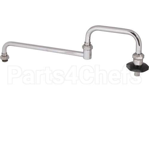 TS178A Compatible TS Brass Spout, 18"Dbl, W/Nzzle, Leadfree