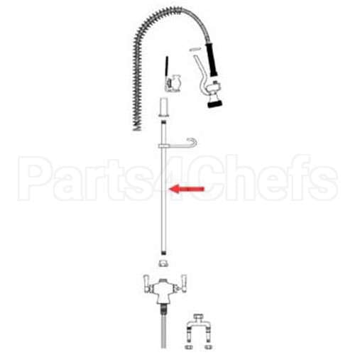 TS376-40 Compatible TS Brass Risertube, 32"(Leadfree)