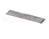 U1333A Bakers Pride Label; Warning [Pizza Oven/Cor
