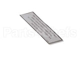 U1333A Bakers Pride Label; Warning [Pizza Oven/Cor