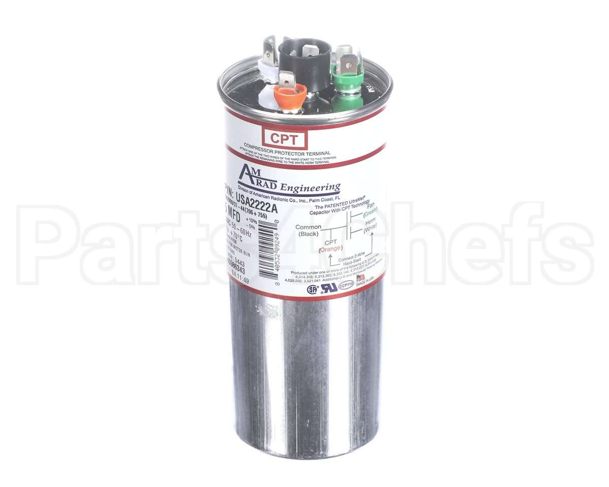 USA2222A Trane Capacitor; 70/7.5Mfd 370/440V Rd Usa Mad