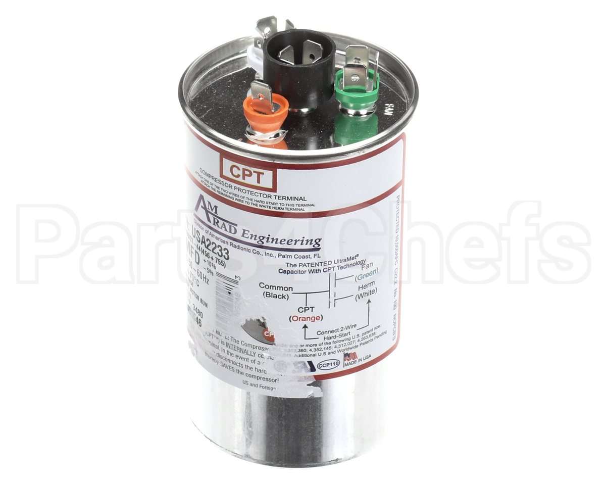 USA2233 Trane Capacitor; 45/7.5Mfd 370/440V Rd Usa Mad