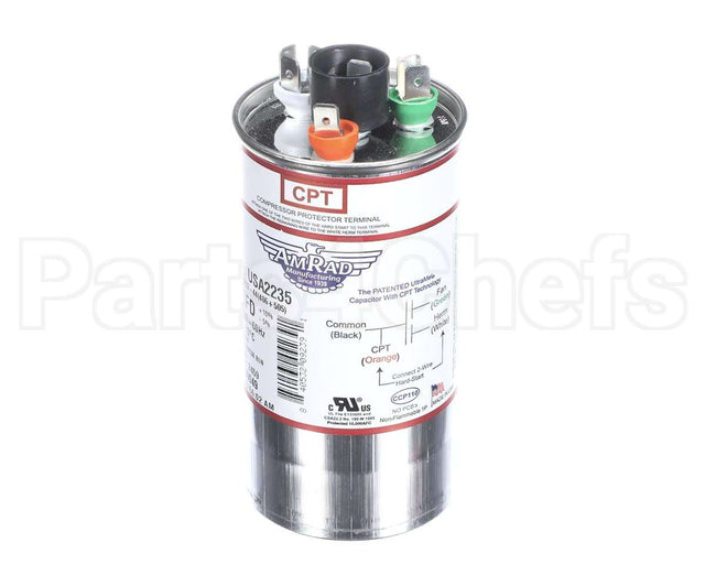 USA2235 Trane Capacitor; 40/5Mfd 370/440V Rnd Usa Made