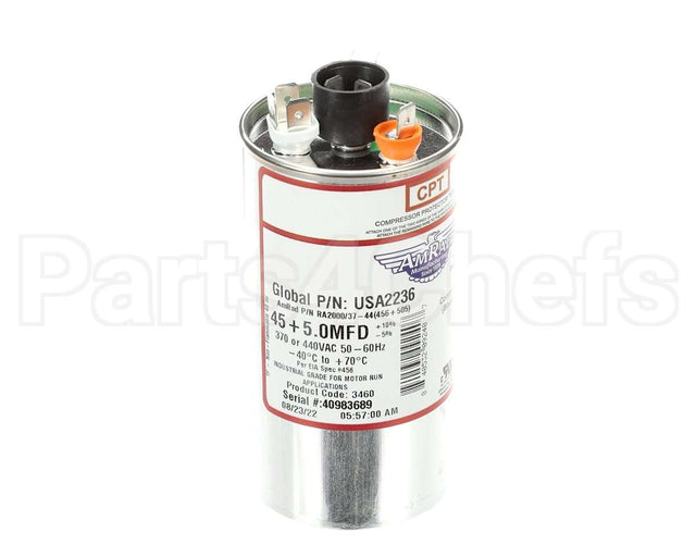USA2236 Trane Capacitor; 45/5Mfd 370/440V Rnd Usa Made