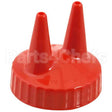 VOL2200-02 Compatible Vollrath Ketchup Lid - Double Tip, Red