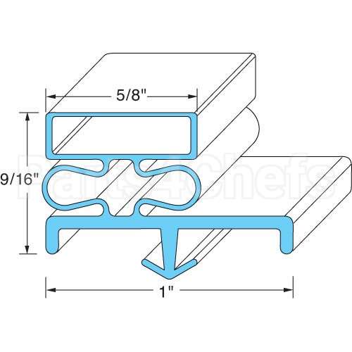 VOL22615-1075 Compatible Midwest Appliance Parts Door Gasket 38 1/16" X 78 1/2"