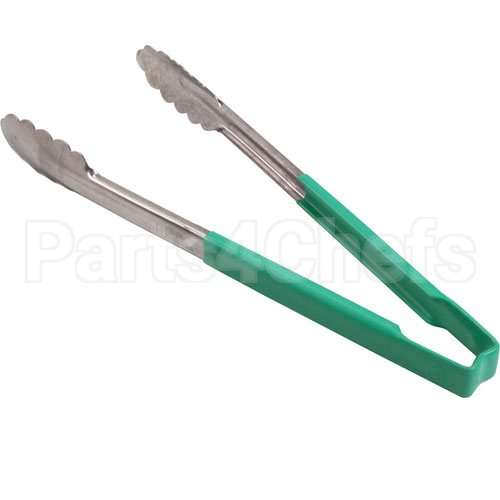 VOL4781270 Compatible Vollrath Tong Green/Ss 12 In Scallop Grip