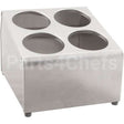 VOL97240 Compatible Vollrath Holder, Flatware, 4 Cylinder, Ss