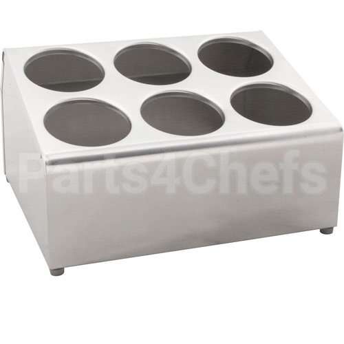 VOL97241 Compatible Vollrath Holder, Flatware, 6 Cylinder, Ss