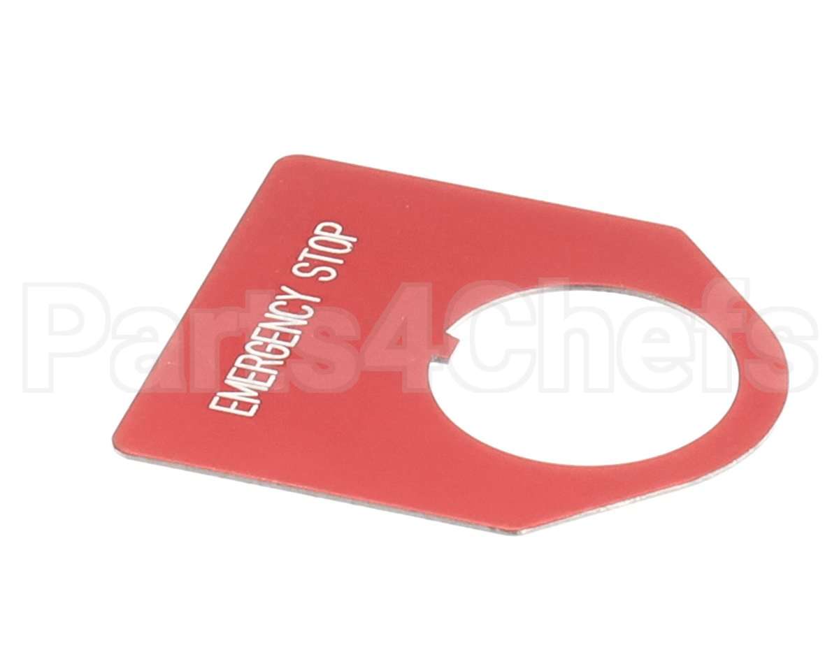 VTS7180 Biro Legend Plate, Emergency Stop, Red