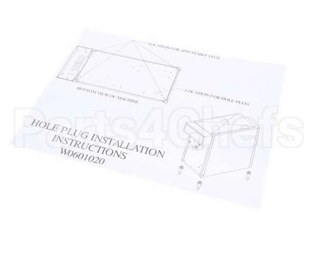 W0601020 Grindmaster Cecilware Installation Sheet,Hole Plug