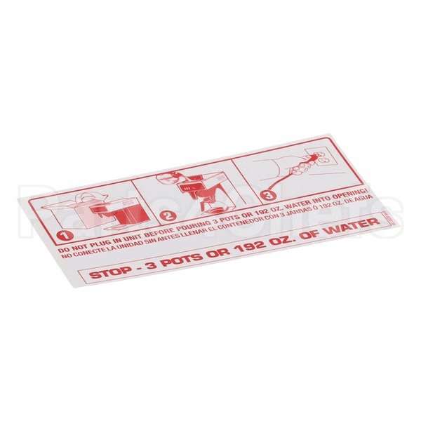 WC-38209 Compatible Curtis Label, Stop Do Not Plug In Caf