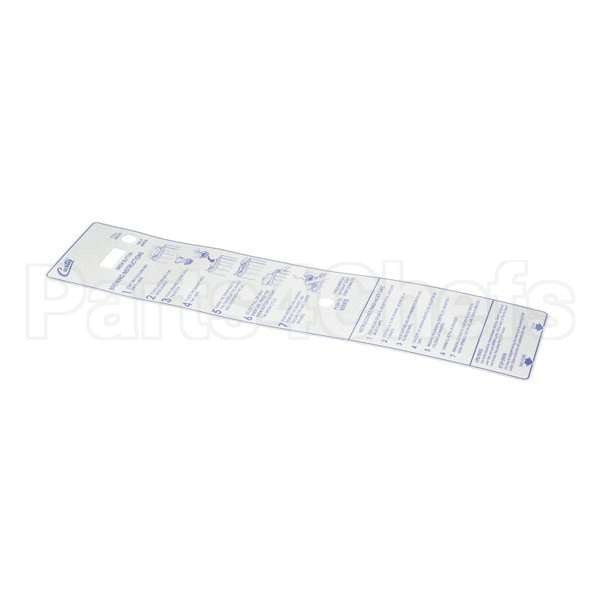 WC-38570 Compatible Curtis Label, Instruction Panel Ru150