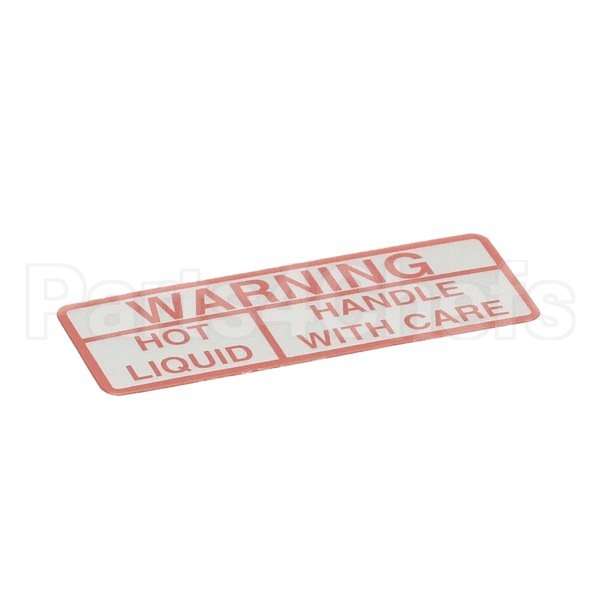 WC-39052 Compatible Curtis Label, Warning Hot Liquid