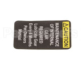 X91009 Globe Mixer Label Caution - Small