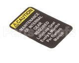 X91009 Globe Mixer Label Caution - Small