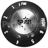 Y6353 Compatible Star Knob 2 D, Hi-6-1-Lo